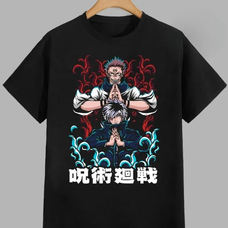 ‌ Ryoumen Shukuna ‌   Jujutsu Kaisen T เสื้ออะนิเมะขนาดใหญ่ผู้ชายผู้หญิงแขนสั้น Casual TEE Cotton Streetwear คอสเพลย์ฤดูร้อน Tops