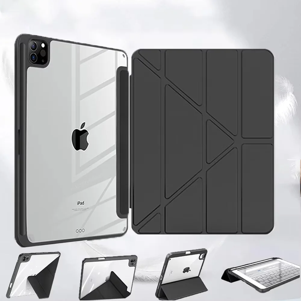 

With Pencil Holder Case for iPad A13 Air11 M2 M3 2025 2024 iPad Air5 Air4 Gen IPad Pro11 M4 M2 10th 9th 8 7 10.2'' Air3 10.5 9.7