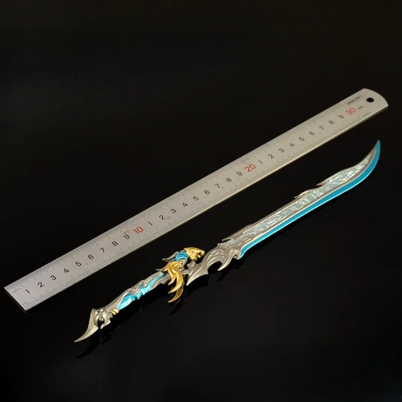 30 سنتيمتر Calamity الإلهي Naraka Bladepoint المنفقة ستار سلاح رائع لعبة محيط سبيكة نموذج الحلي الدعامة لعبة لجمع الصبي