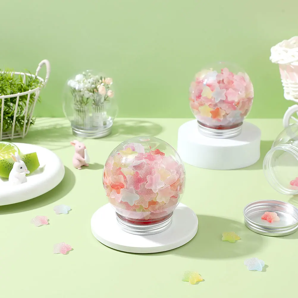 

9 Pcs Inflatable Candy Bottle Child Aluminum Diy Clear Plastic Snow Globes with Screw Cap