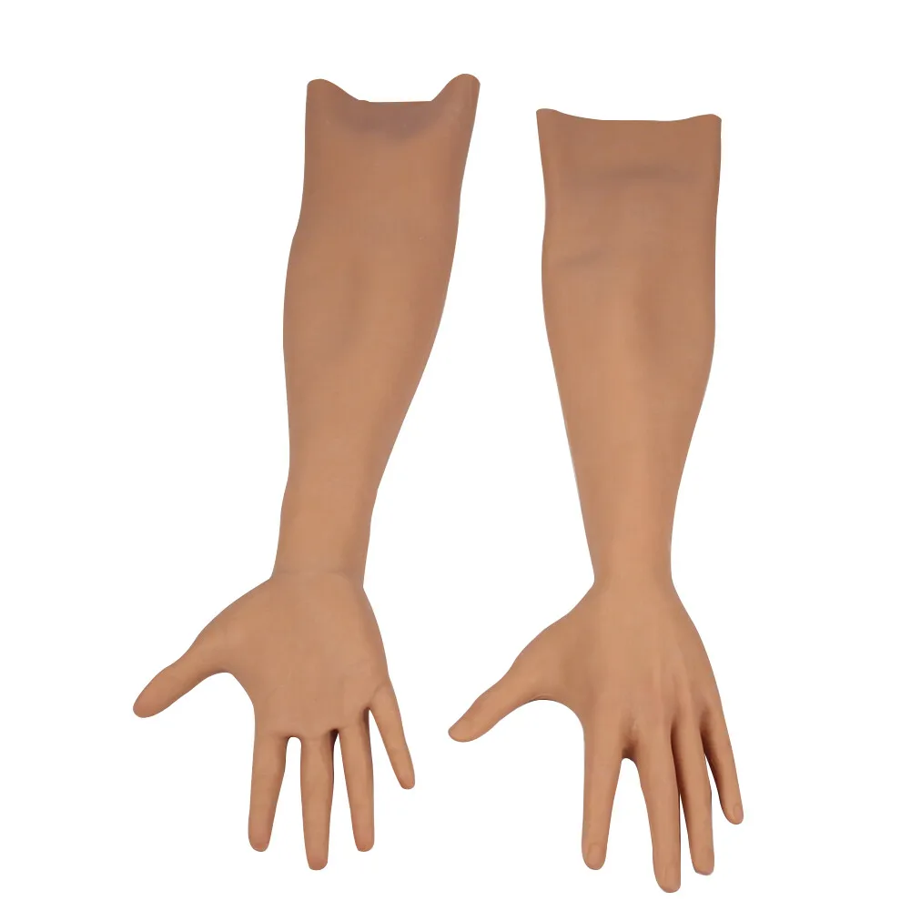 

Silicone Female Hand Gloves Sleeve Highly Simulated Skin Artificial Arms Cover Scars Crossdresser
