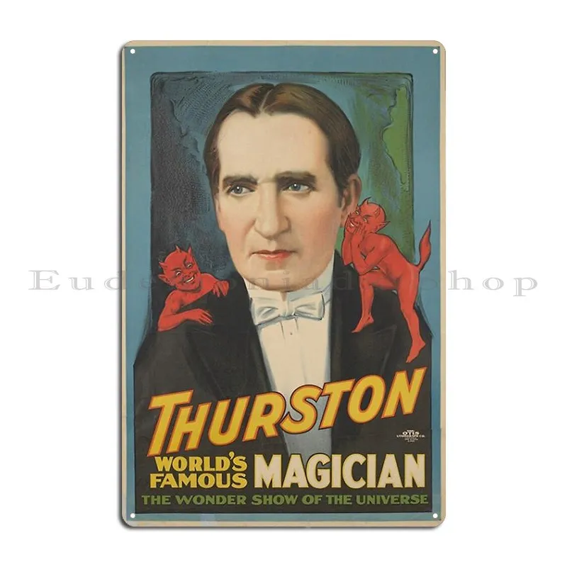 Vintage Thurston Magician Poster Geekimpact Metal Sign Poster Home Cinema Print Garage Decoration Tin Sign Poster