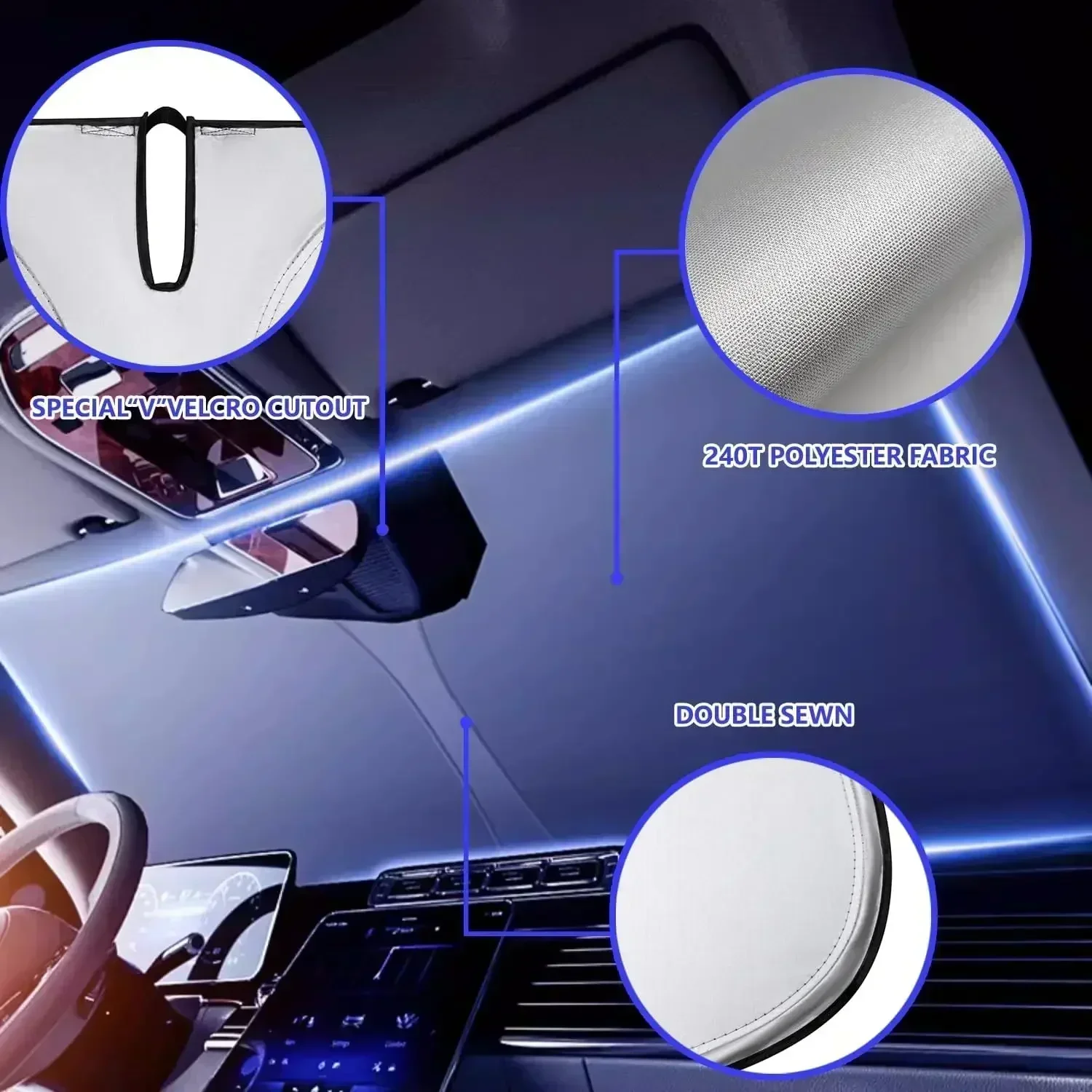 Cover Sunshade Fittings Foldable Front Parts Replacement UV Shield Visor Windshield Car Sun Protection Accessories