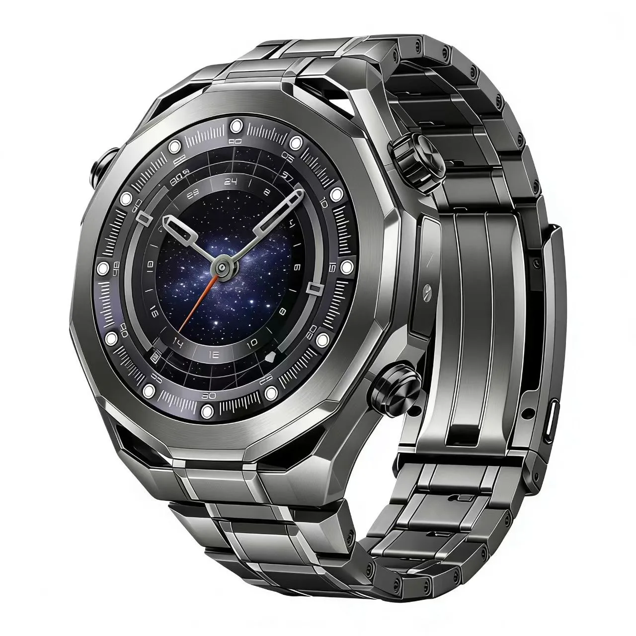 For Huawei New Smart Watch 22mm Press Exploration Five-Bead Telescopic Buckle 22mm Universal Quick-Release Titanium Belt