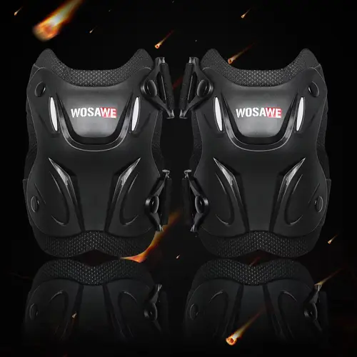 Imagen 2 del producto Rodilleras y coderas WOSAWE para adultos, para motocicleta, esquí, skate, snowboard, motocross.