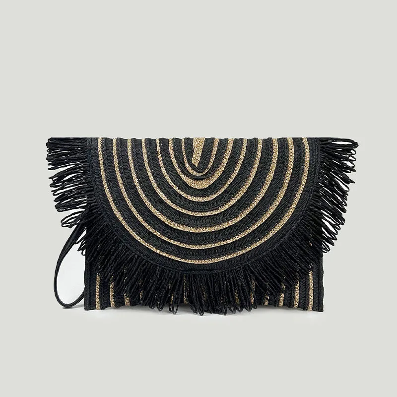 Beach Tassel Designer Crossbody Travel Bag Women Summer Straw Handbag Woven Fashion Shoulder Bag bolsa feminina