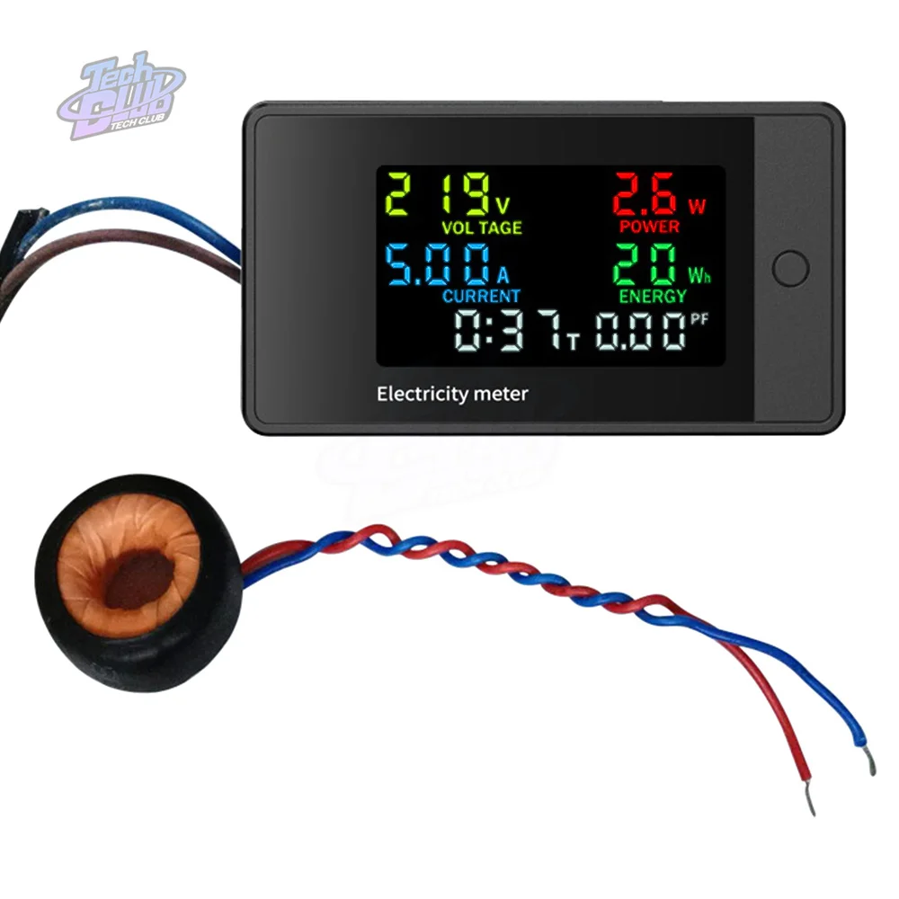 AC100-265V 20A LCD Display9050-6AL Digital Voltmeter Power Energy Meter LED AC Wattmeter Ampermeter Power Detector with Alarm