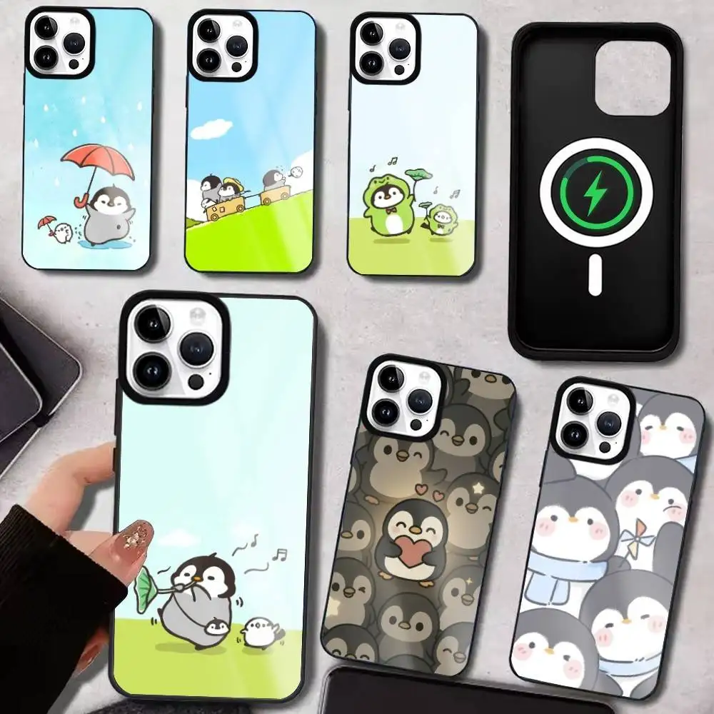 

Cartoon P-Penguin Cute Phone Case For iPhone17,16,15,14,13,12,11 Plus,Pro Max For Magsafe Wireless Charging
