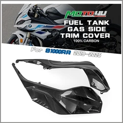 For BMW S1000RR S 1000RR 2019 2020 2021 Real Carbon Fiber Fuel Tank Gas Side Trim Cover Fairing Motorcycle Modification