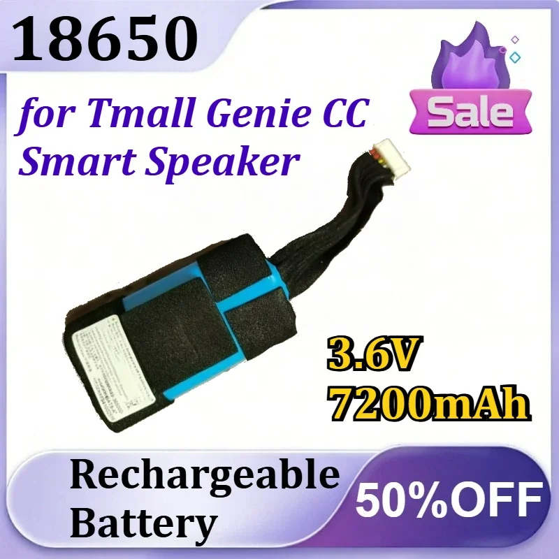 [New] 18650 3.6V 5200mAh 7200mAh for Tmall Genie CC Smart Speaker Li-ion Rechargeable Battery Pack