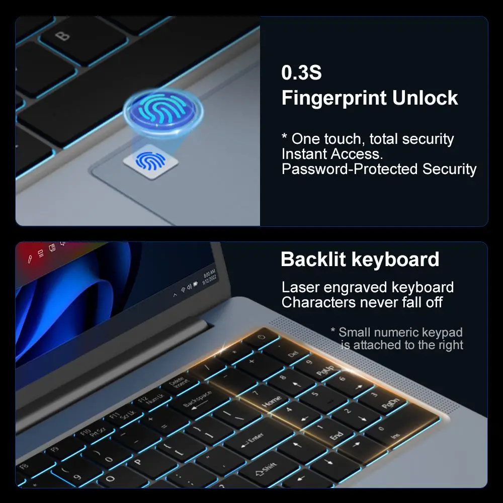 كمبيوتر محمول Ninkear N16 Pro، شاشة 16 بوصة 2.5K QHD + 120 هرتز، Intel Core i9-13900HK 5.4 جيجا هرتز، 1 تيرابايت PCIe SSD، 32 جيجابايت DDR4 3200 ميجا هرتز RAM، Win 11 Pro