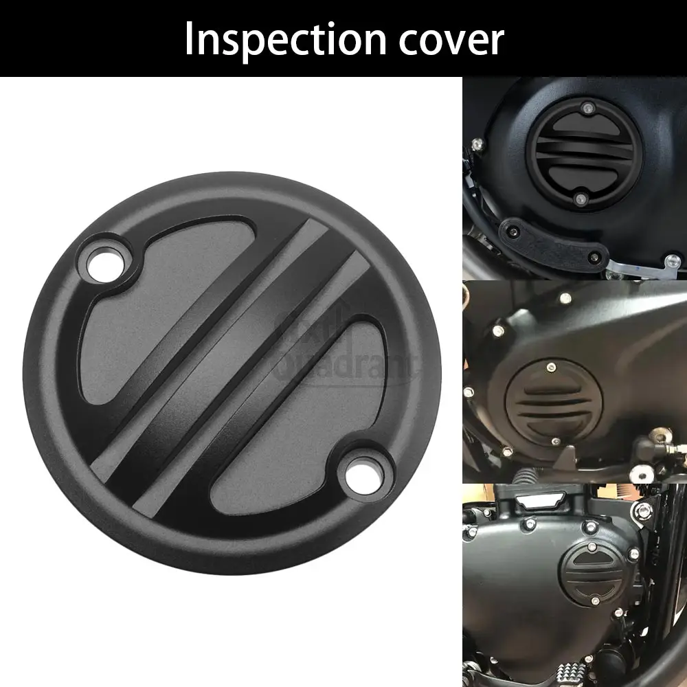 Cubierta de inspección para motocicleta, accesorio de aluminio negro de 70mm para Triumph Scrambler 1200 XC Scrambler 1200 XE Speed Twin 2019, 1 Uds.