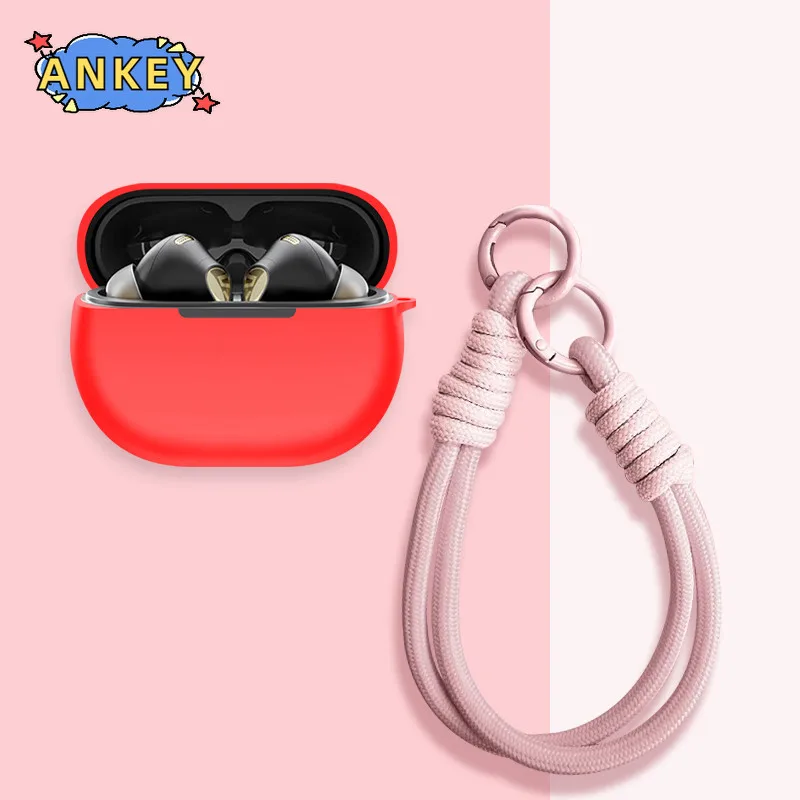 for SoundPEATS Capsule3 Pro + 3Pro Plus  Case Soft Silicone Protective Portable Scratch Shock Resistant Shell with Lanyard