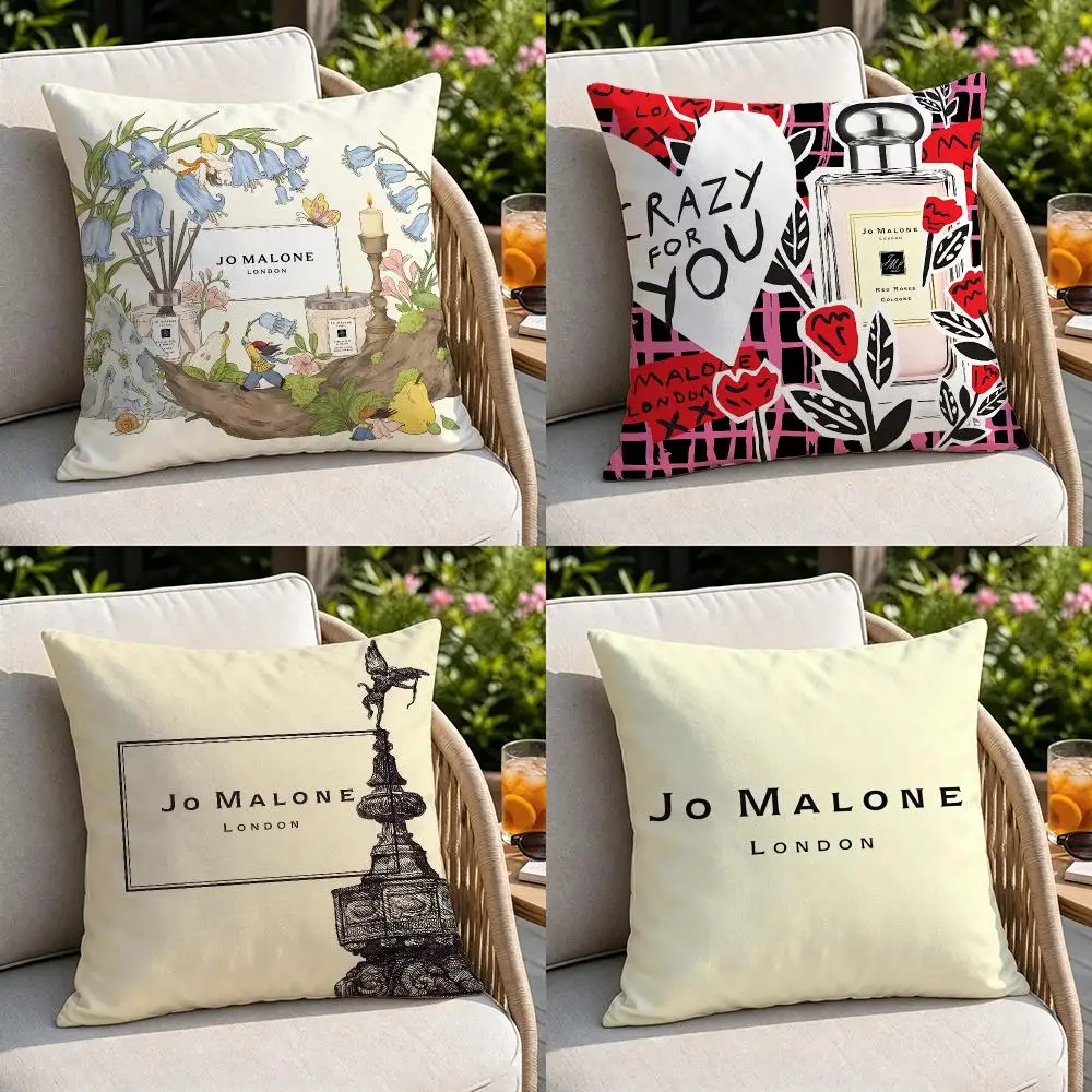 Perfume Jo Malone Cushion Cover Soft Square Throw Pillow Covers Set for Sofa Bedroom Car Home Decoration