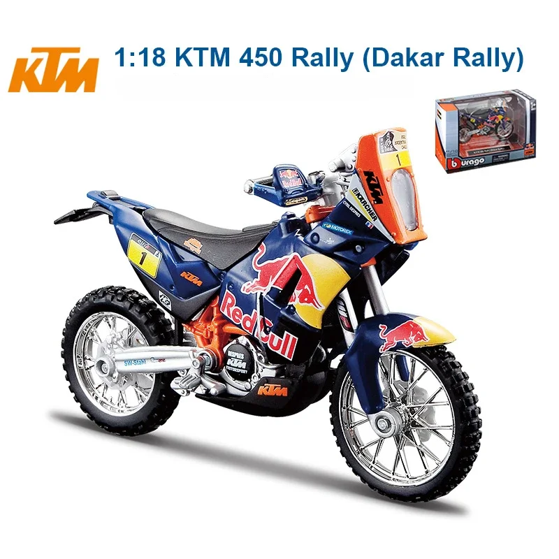 Bimex 1:18 Red Bull Dakar Rally simulation alloy car model racing motorcycle collection display gift