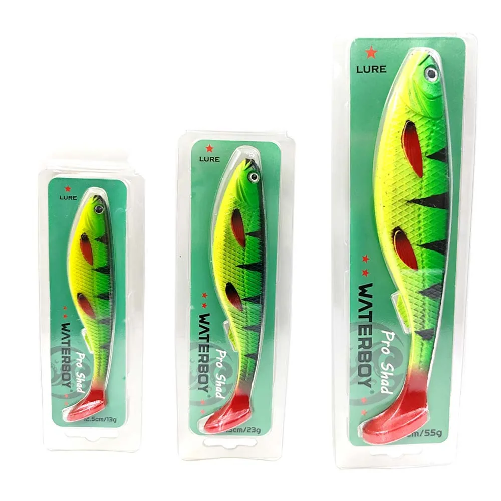 Mềm Mại Dụ Nhân Tạo Mồi Lớn Shads Mềm 12.5Cm 13.7G 15Cm 22G Chất Liệu Nhựa PVC 20Cm 55G T Đuôi Softbaitsfor Biển Bass Cá Rô Zander