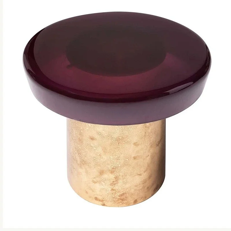 

Nordic modern jelly acrylic coffee table, creative color round edge table, fashionable corner table