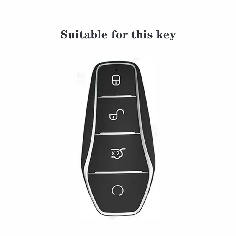 Car Zinc Alloy Key Case For BYD Atto 3 Han EV Dolphin Durable Second Song Pro Tang Dm QIn PLUS MAX Yuan Key Holder Cover Chain