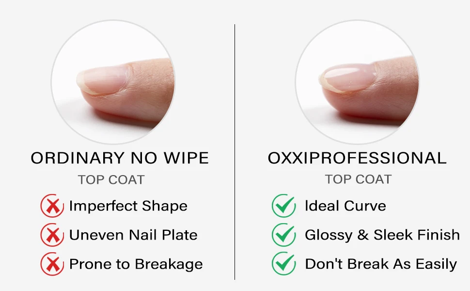OXXI 30ml Dickflüssiger Rubber Base Gel Nagellack Hochglanz No-Wipe Top Coat UV-Lack für Nägel Semipermanenter Top Coat Y Base Coat Gellac – Detail 7