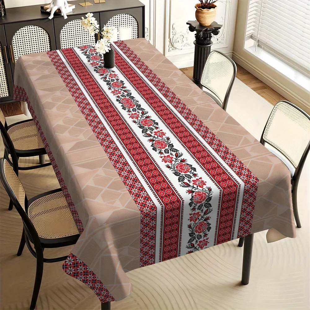 JIT-1pc Country Style Tablecloth Square Tablecloth Kitchen Dining Tablecloth Home Use Holiday Party Usezyc