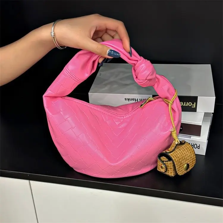 Najnowsze w 2025 roku! Torebka Premium z Miękkiej Skóry w Kształcie Pierogów, Styl Półksiężyca, Damska Torba na Ramię/Torba Przez Ramię, Modna i Niszowa