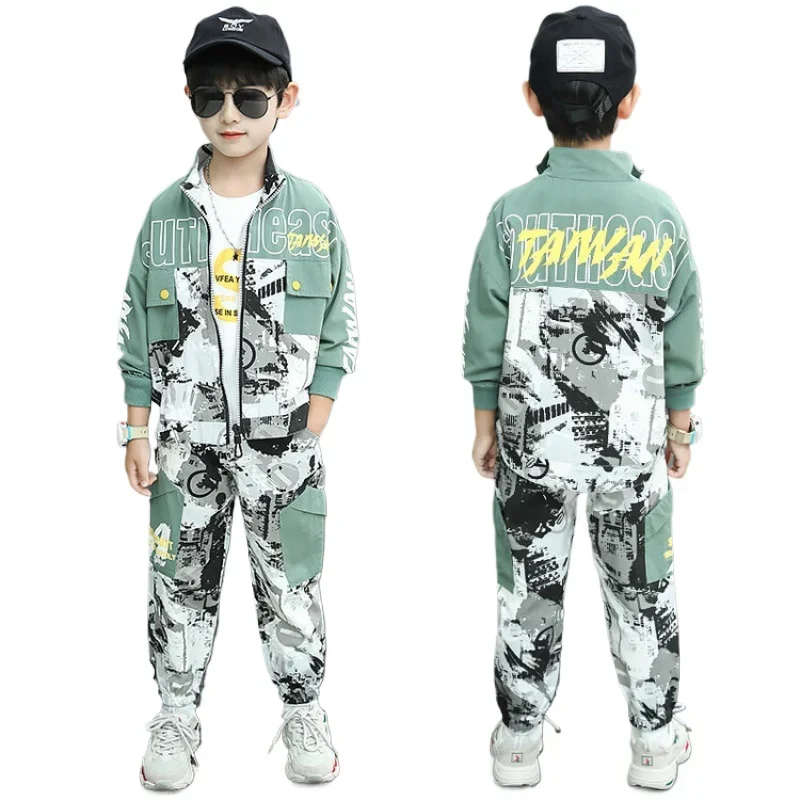 2025 ربيع الخريف طفل الفتيان ملابس الأطفال جاكيت زيبرا + السراويل 2 قطعة مجموعات رياضية طفل زي غير رسمي الاطفال رياضية #5