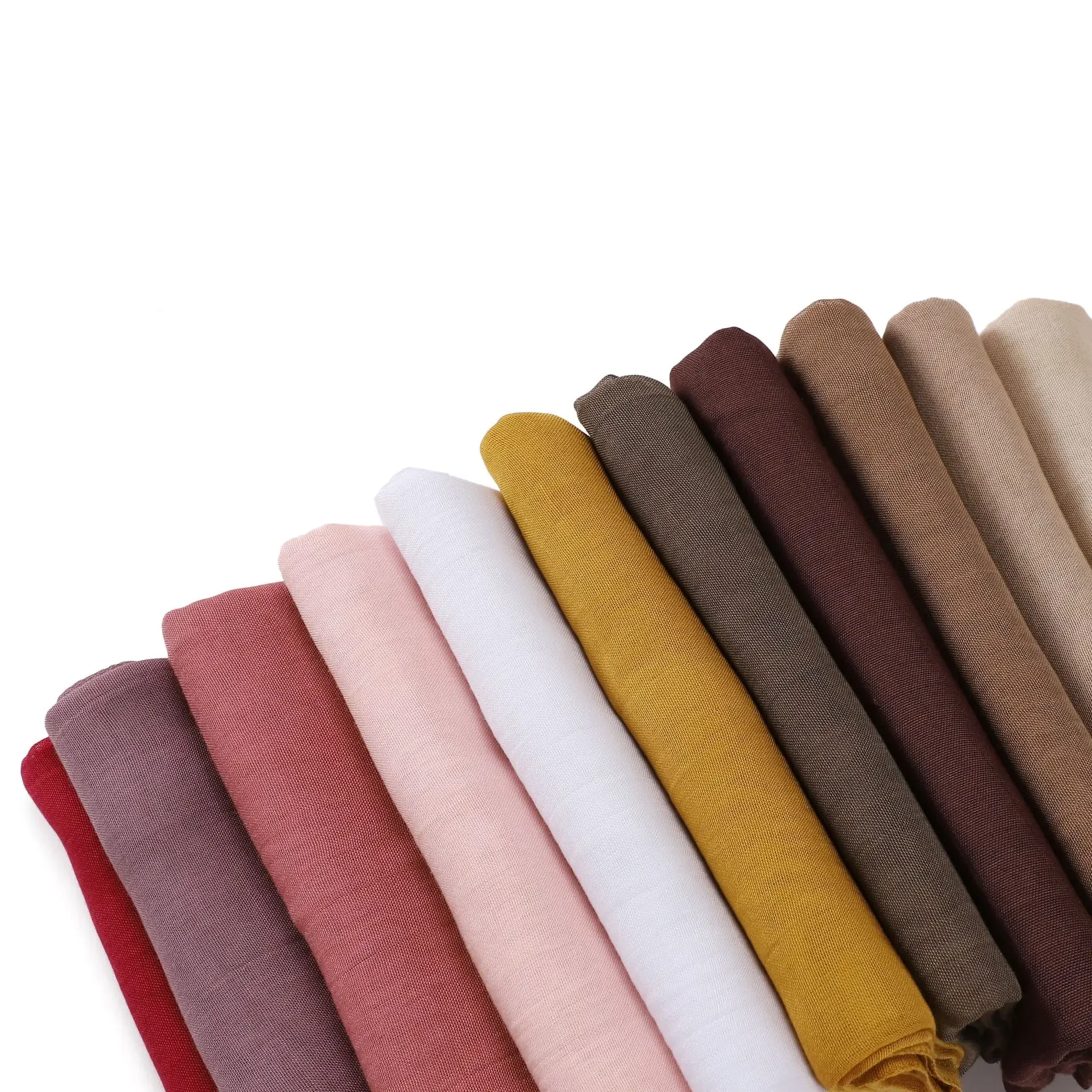 Big Size Hijabs for Women Scarf Bandana Thin Plain Shawls Soft Viscose Rayon Cotton Headscarf Headband Scarves Islamic Turban