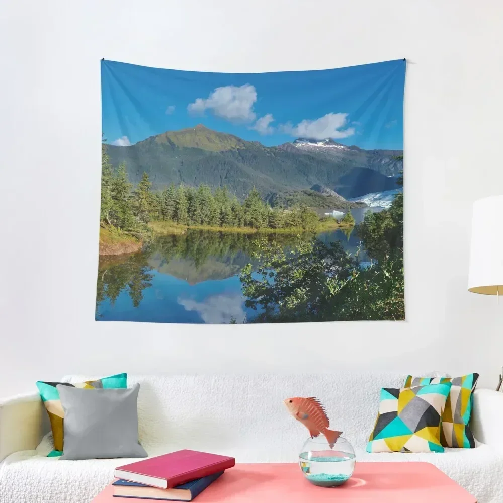 Alaska - Mendenhall Glacier Tapestry House Decor Room Decor For Girls Tapete For The Wall Aesthetic Room Decoration Tapestry