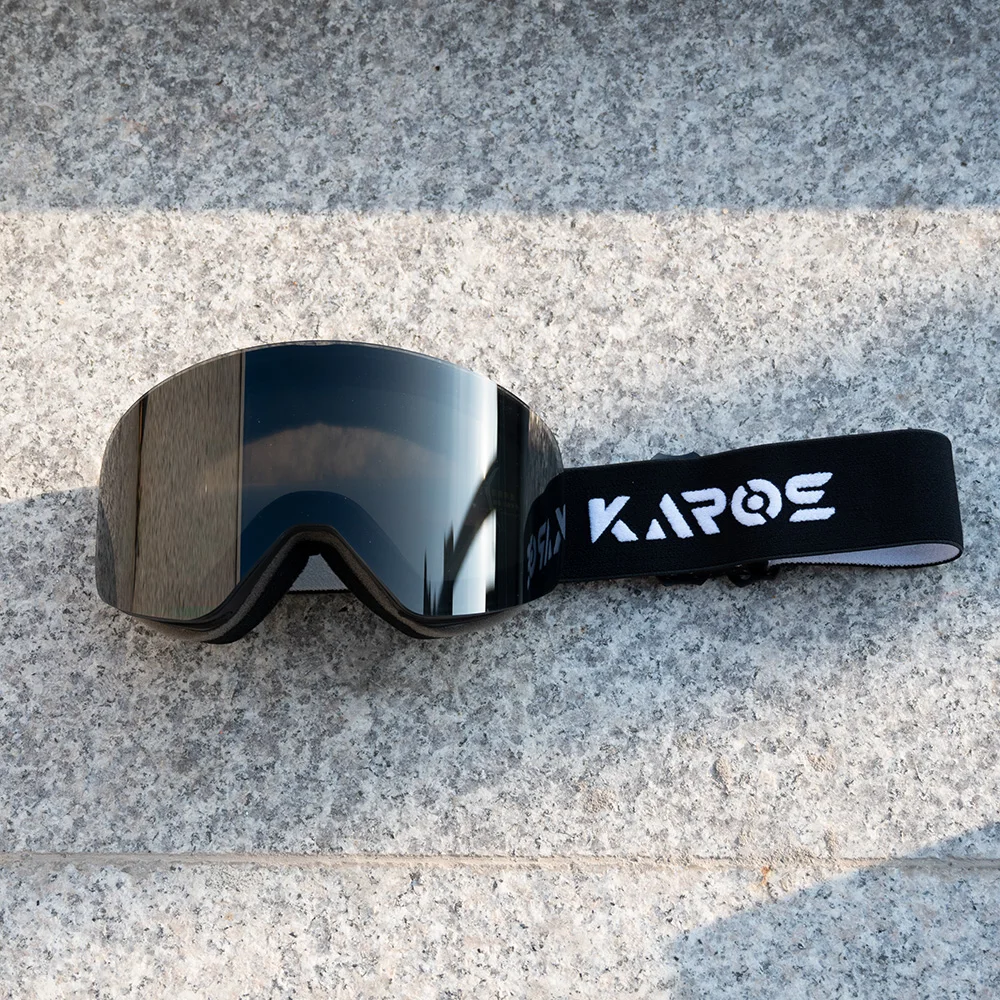 Karos Magnetic Ski Goggles Double-Layer Anti-Fog UV400 Protection Cylindrical Glasses For Snowboard Snowmobile Winter Sports