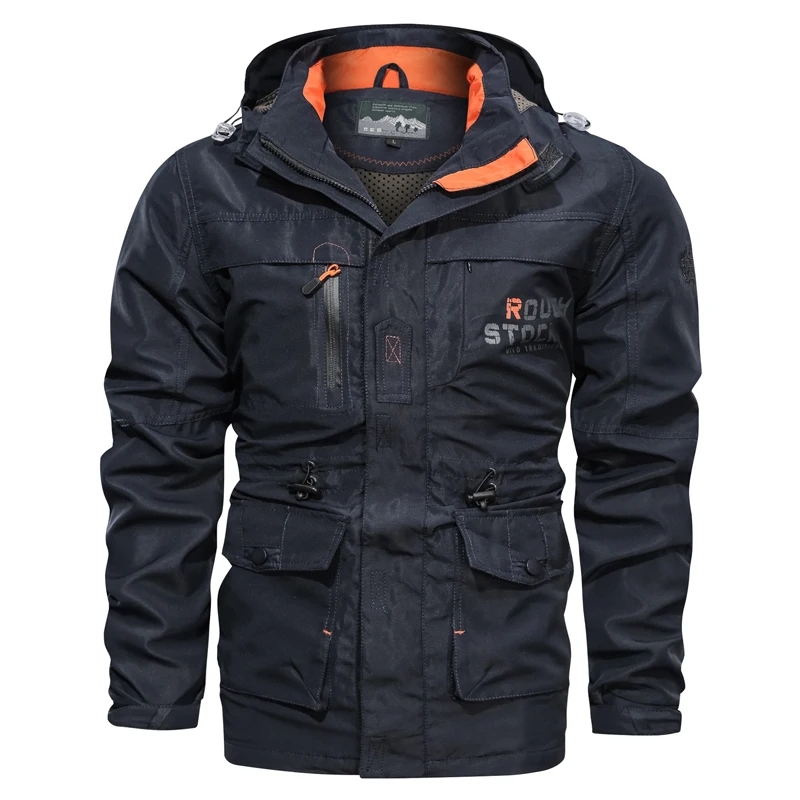 Mannen Outdoor Jack Lente Herfst Nieuwe Capuchon Casual Jas Mannen Winddichte Windjack Mannen Leger Tactische Militaire Jas Mannen