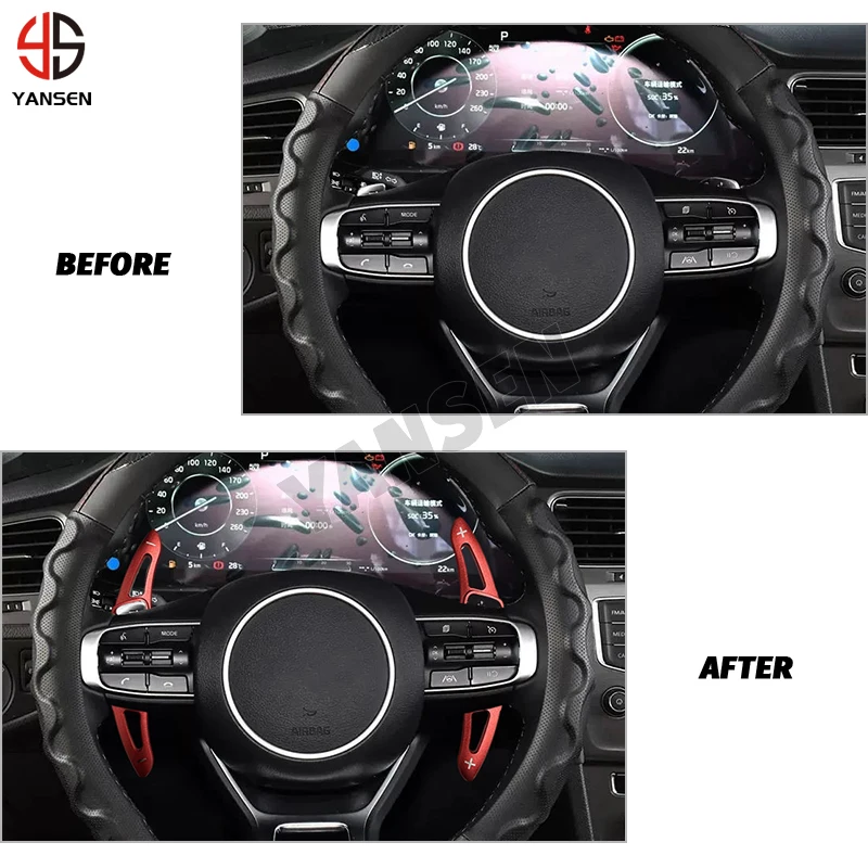 Shift Paddles For Kia MQ4 Sportage NQ5 Car Steering Wheel Extension Shifter Sticker