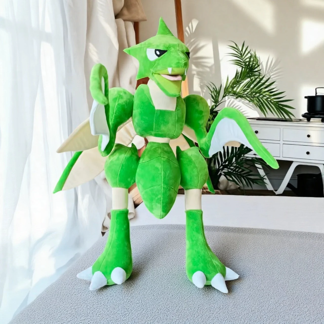 

Новинка 2023 года, 70 см, плюшевые игрушки Pokemon Scyther, аниме-кукла, милый орнамент, Покемон, мультяшная плюшевая подушка, подарок на Рождество