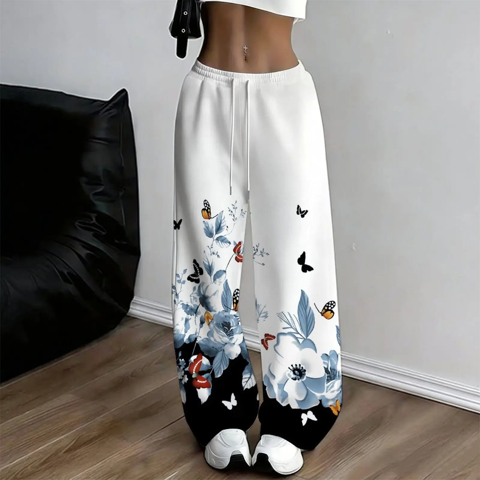 Women's Elegant Autumn Winter Vacation Trousers, Casual Fashion Loose Pants for Everyday Commuting