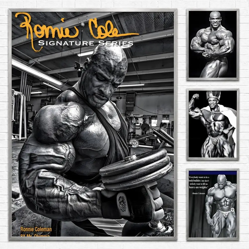 Athlete Ronnie Coleman Poster Self‑Adhesive Waterproof PP Poster Coffee House Bar Wall Art Sticker Room Home Decor