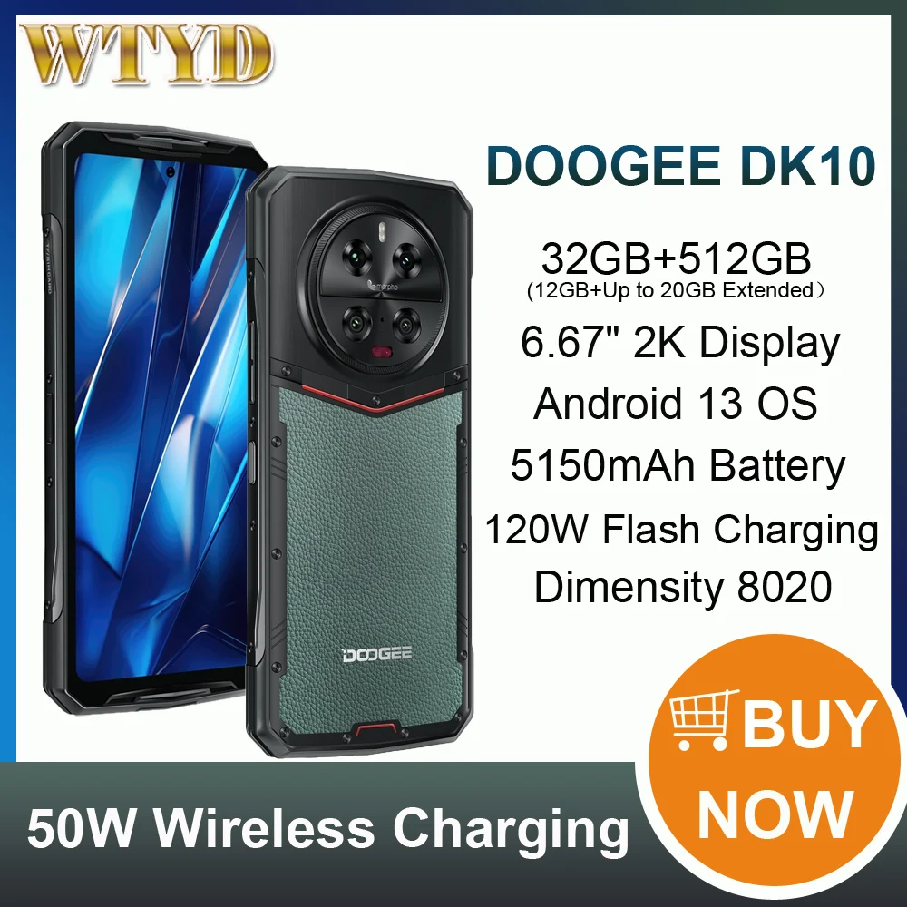 DOOGEE DK10 Rugged Phone 32GB+512GB 6.67