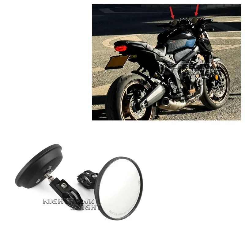 For HONDA CB650R CB 650R CB 650 R 2019-2025 Motorcycle Accessories Blind Spot Handlebar Mirror Circular Wide Angle Convex Mirror