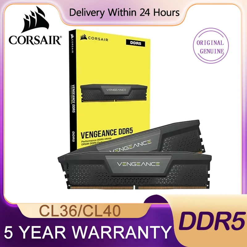 Corsair Vengeance DDR5 RAM 16GB 32GB 5600MHz 6000MHz Intel AMD Desktop Memory XMP 3.0