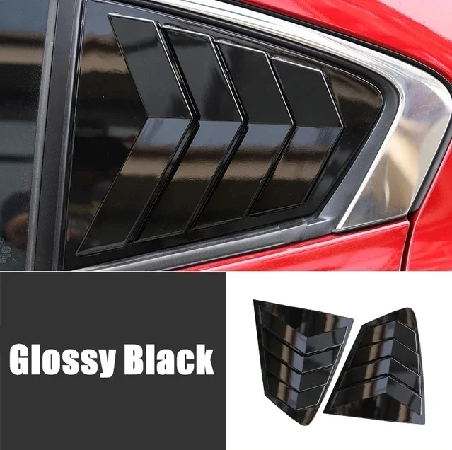 لمازدا 3 Axela سيدان 2020 2021 2022 ABS البلاستيك النافذة الخلفية الربع كوة مغرفة غطاء الجانب تنفيس الكسوة اكسسوارات السيارات لاصق #2