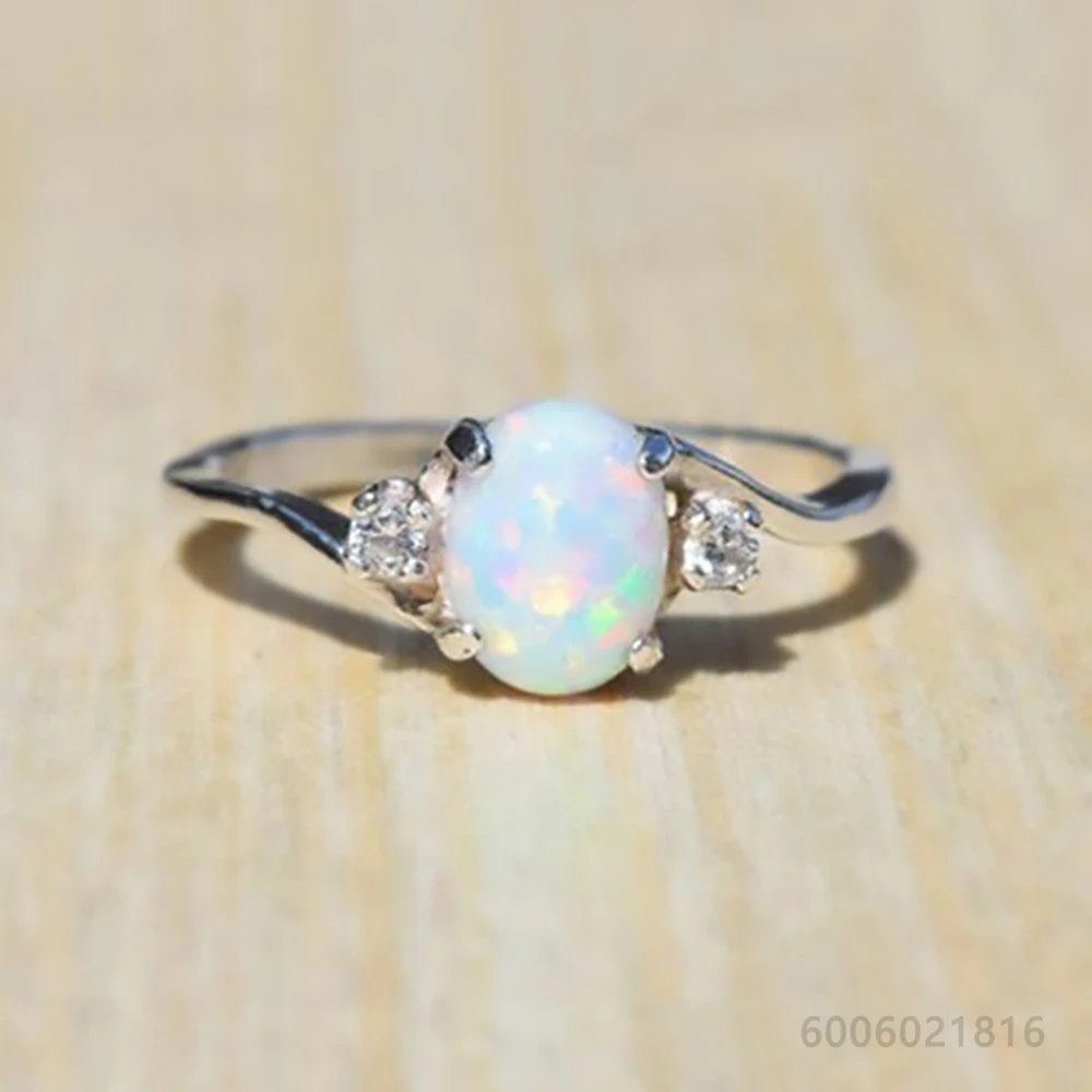 925 Sterling Silver Size 7-10 Zirconia Oval Ring For Women Fashion Jewelry Vintage Grace Charm Noble Party Birthday Gifts