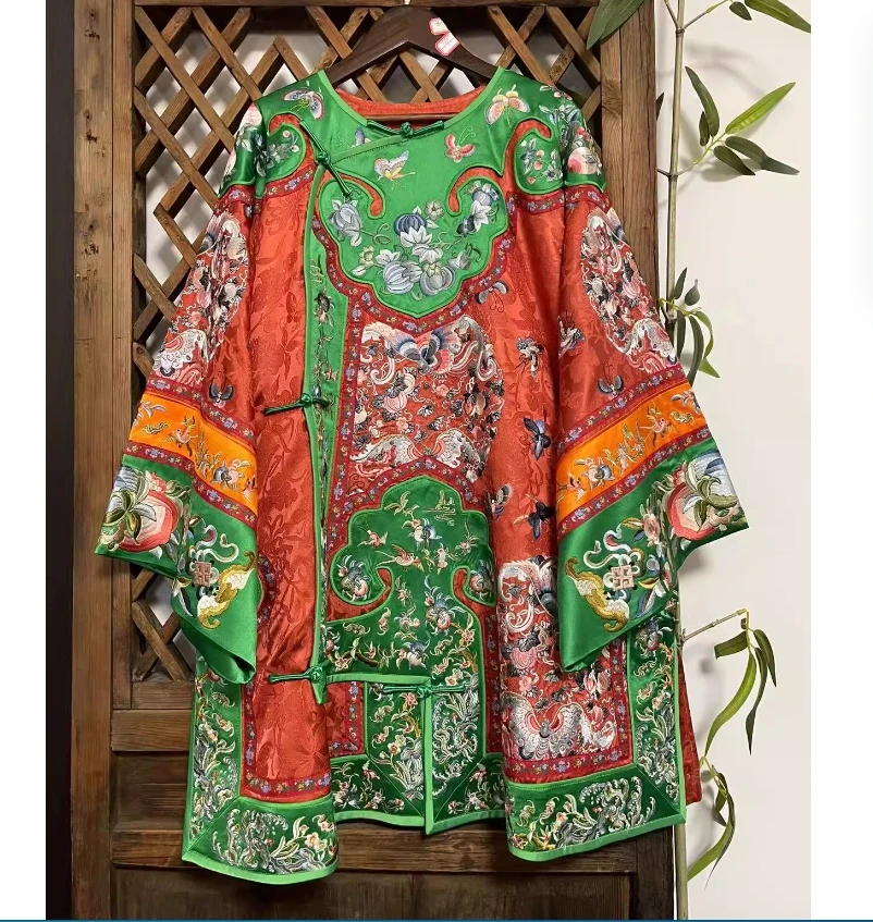 

Новый стиль для девочек, топ на пуговицах в стиле Гуа Гуань Миан Бо Гу с тяжелой вышивкой в стиле ретро, китайский топ ручной работы