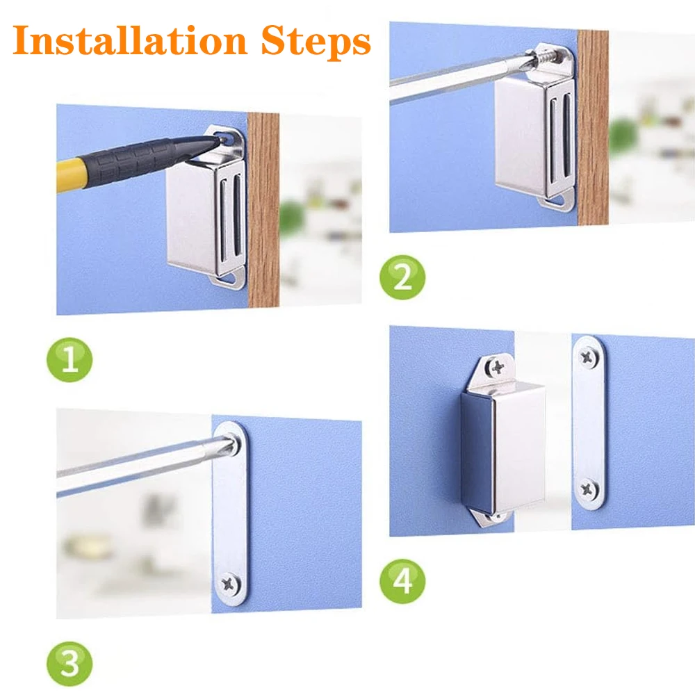 2/6/12/20pcs Stainless steel mini magnetic cabinets and door locks/capture shutters, hardware accessories, for cabinets, shoe