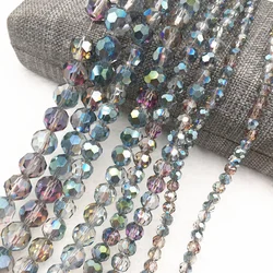 4/6/8/10mm 32 Faceted Austria Transparent Faceted Crystal Ball Beads Spacer Beads for Necklace and DIY Bracelet Making #05