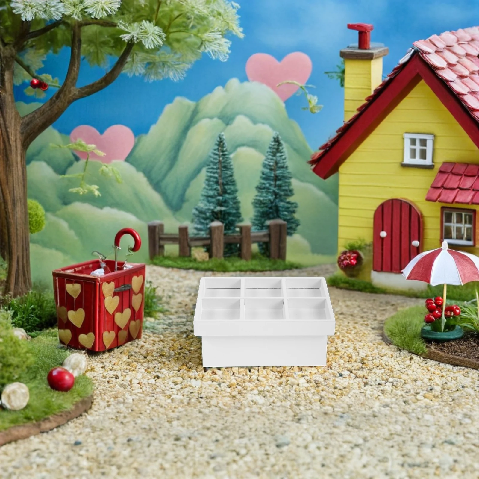 Mini Houten Kruidenier Fruitstandaard Gedetailleerde Plastic Fruitplank Miniatuur Poppenhuis Keukenvitrine Decoratief Meubilair