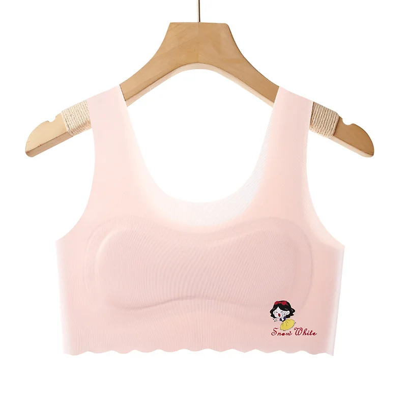 3 قطع الفتيات بلون الصدرية في سن المراهقة التنموية الصدرية الصدرية التلميذ رقيقة الحرير الجليد سلس طلاب المدارس المتوسطة ملابس داخلية مريحة