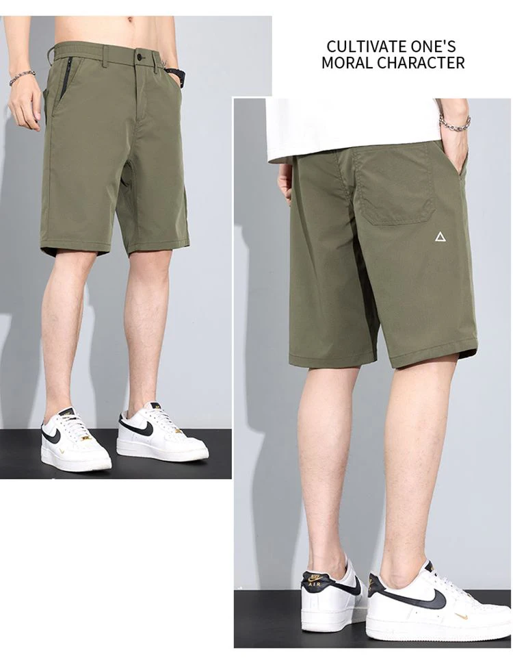 2026 Marken-Kleidung Shorts für Herren im Sommer Dünne Gerade Geschnittene Lässige Fünf-Viertel-Hosen Herren Lose Eisseiden-Sportshorts – Detail 6