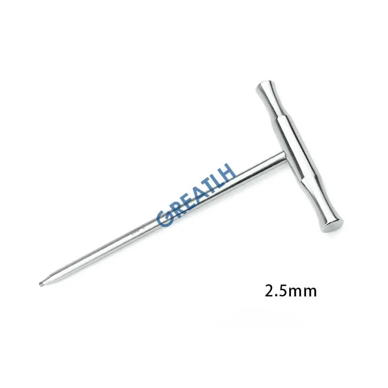 Stainless Steel Veterinary T Handle Bone Screw Driver Hex Screwdriver Instruments Orthopedics