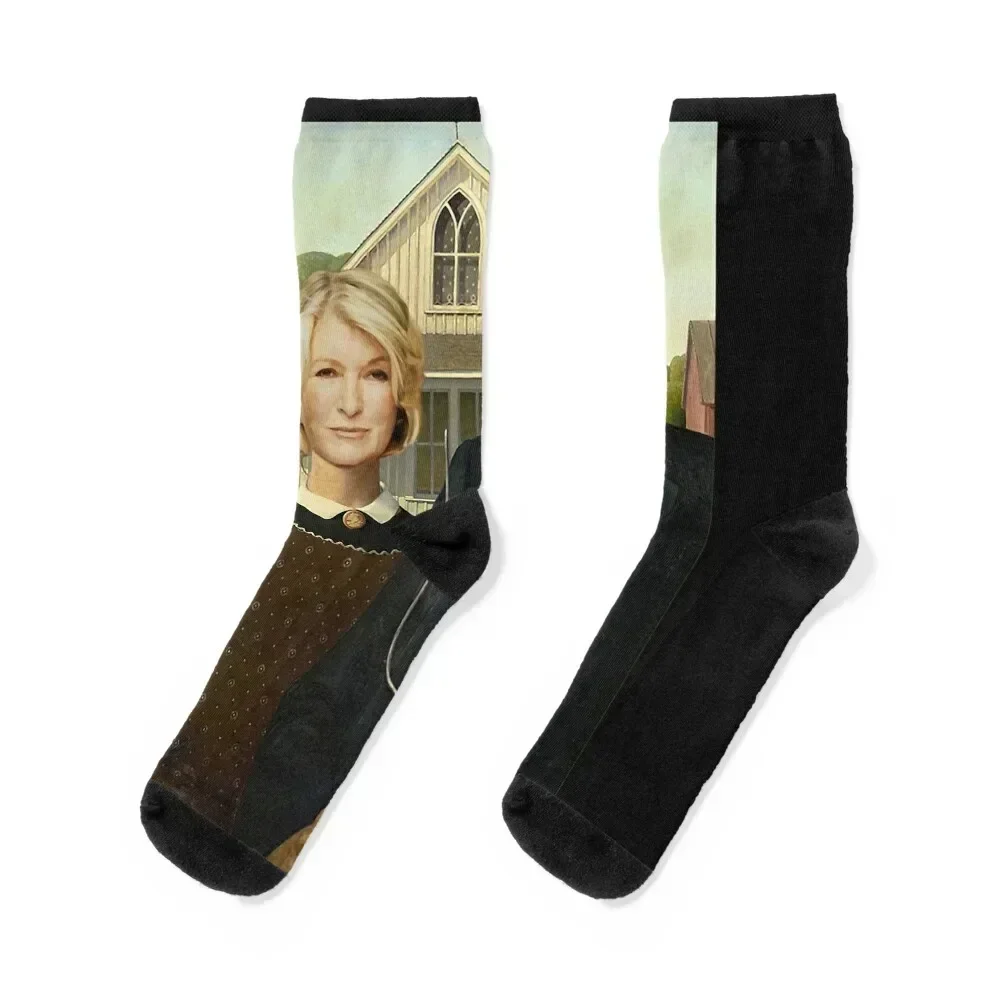 

Snoop Martha American Gothic Socks moving stockings compression winter thermal Women's Socks Men's