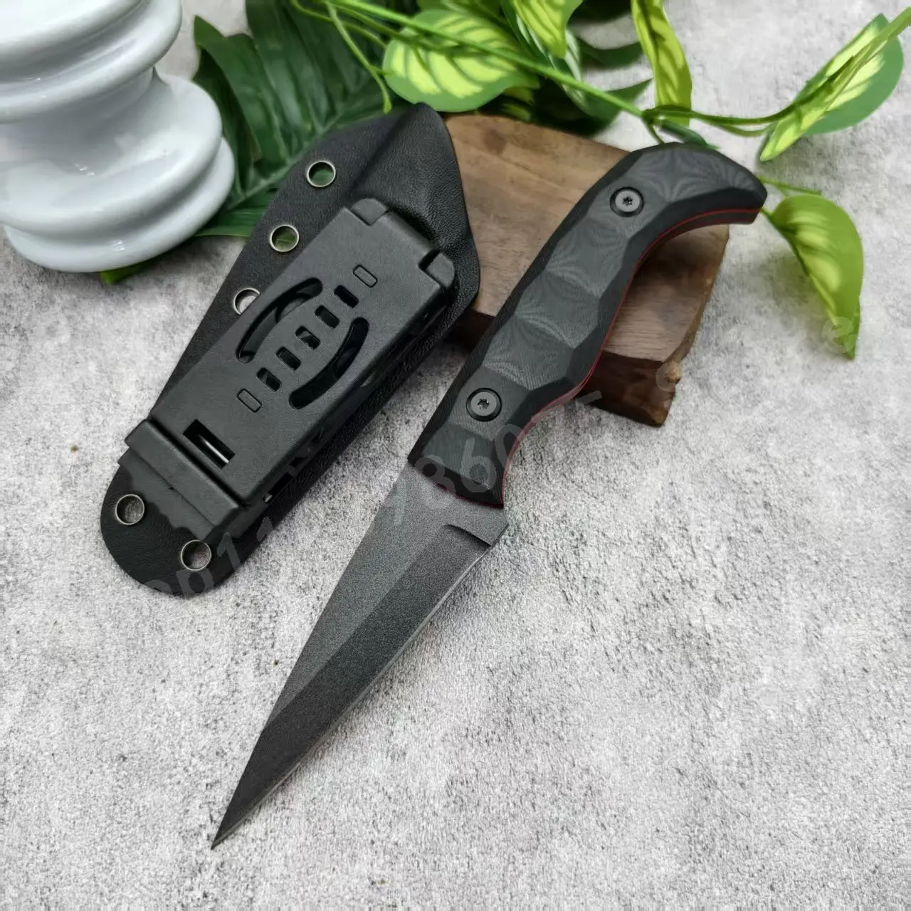 

Черный тактический нож с лезвием 8Cr13Mov G10, ручкой, портативный бытовой нож для фруктов EDC, ручной нож, практичный режущий нож