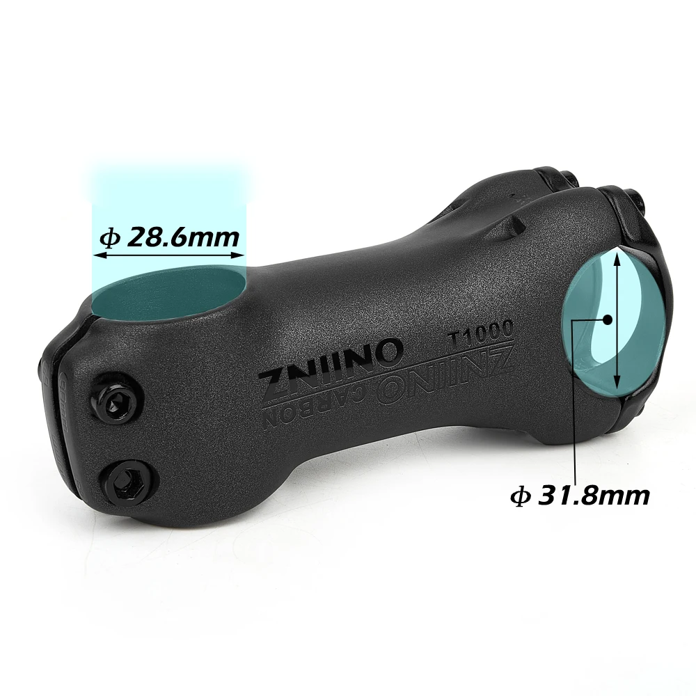 ZNIINO T1000 Carbon MTB Bicycle Stem 6/17 Degree 31.8MM Carbon Road Bike Stem Positive and Negative Cycling Power Parts