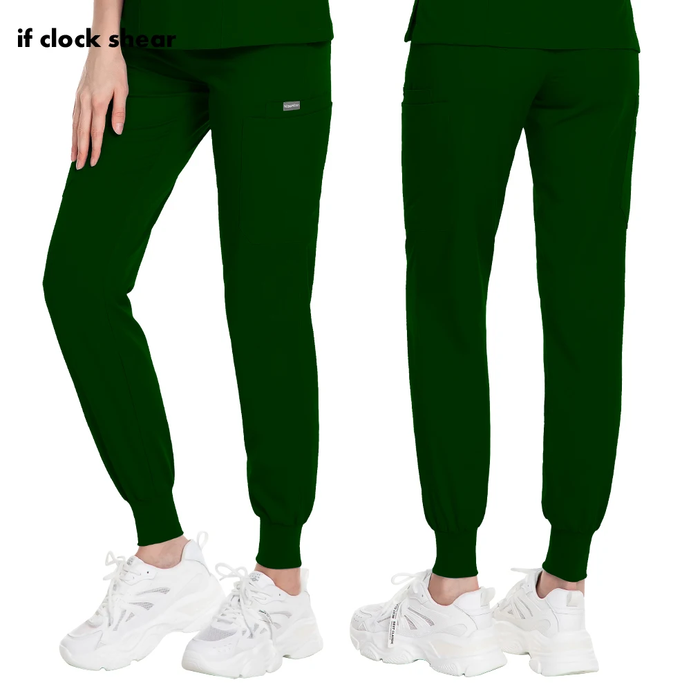 

Solid Color Pet Veterinary Nursing Pant Elasticity Bottoms Women Hospital Scrub Uniform Clinic Nurse Medical Doctor Work Clothes